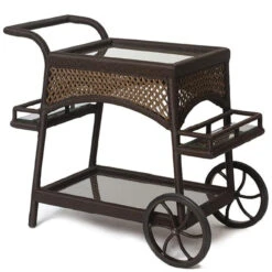 Lloyd Flanders Vinyl Wicker Grand Traverse Bar Cart 7 Lloyd Flanders Vinyl Wicker Grand Traverse Bar Cart -Patio Furniture Store 71945036A edited 90324.1675813802