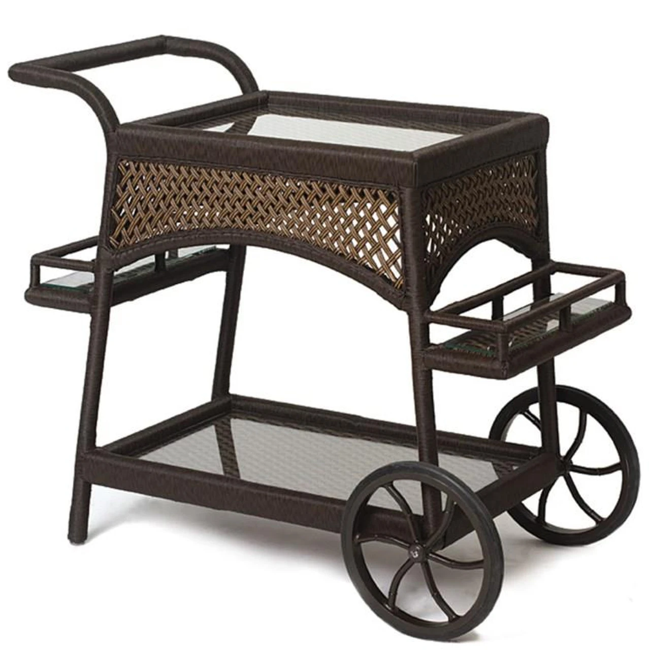Lloyd Flanders Vinyl Wicker Grand Traverse Bar Cart 4 Lloyd Flanders Vinyl Wicker Grand Traverse Bar Cart - Image 4