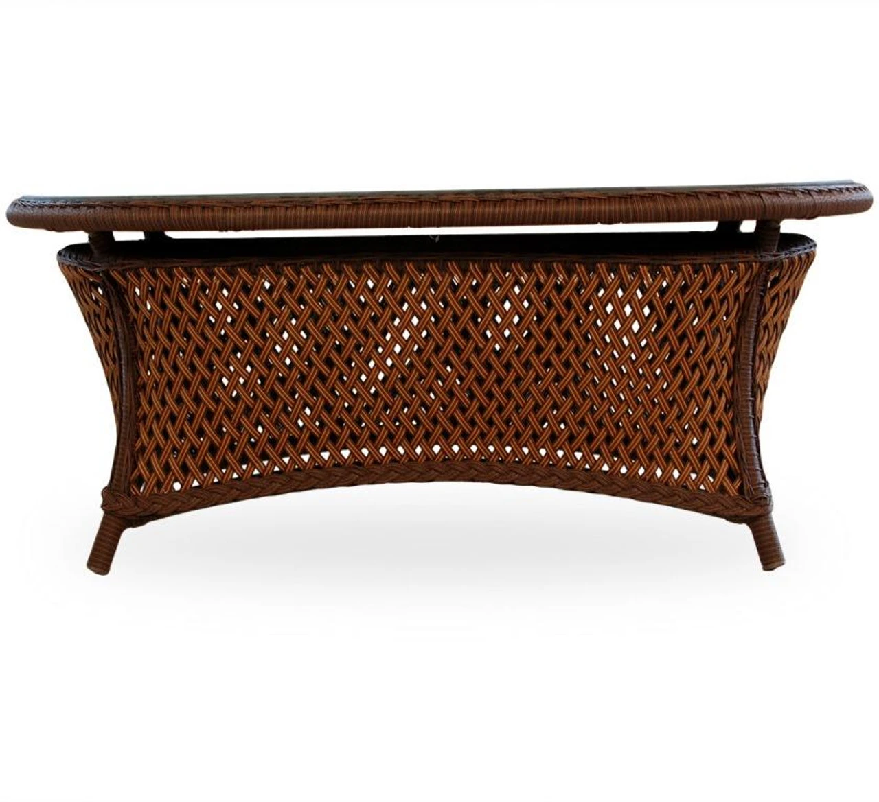 Lloyd Flanders Vinyl Wicker Grand Traverse 43" Oval Cocktail Table 2 Lloyd Flanders Vinyl Wicker Grand Traverse 43" Oval Cocktail Table - Image 2