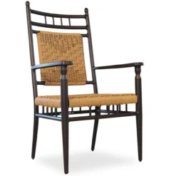 Lloyd Flanders Vinyl Wicker Low Country Woven Dining Armchair -Patio Furniture Store 77001067D edited 76611.1675278827