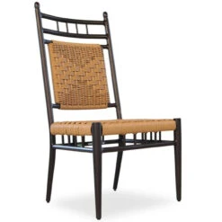 Lloyd Flanders Vinyl Wicker Low Country Woven Dining Side Chair -Patio Furniture Store 77007067B edited 65660.1675278866