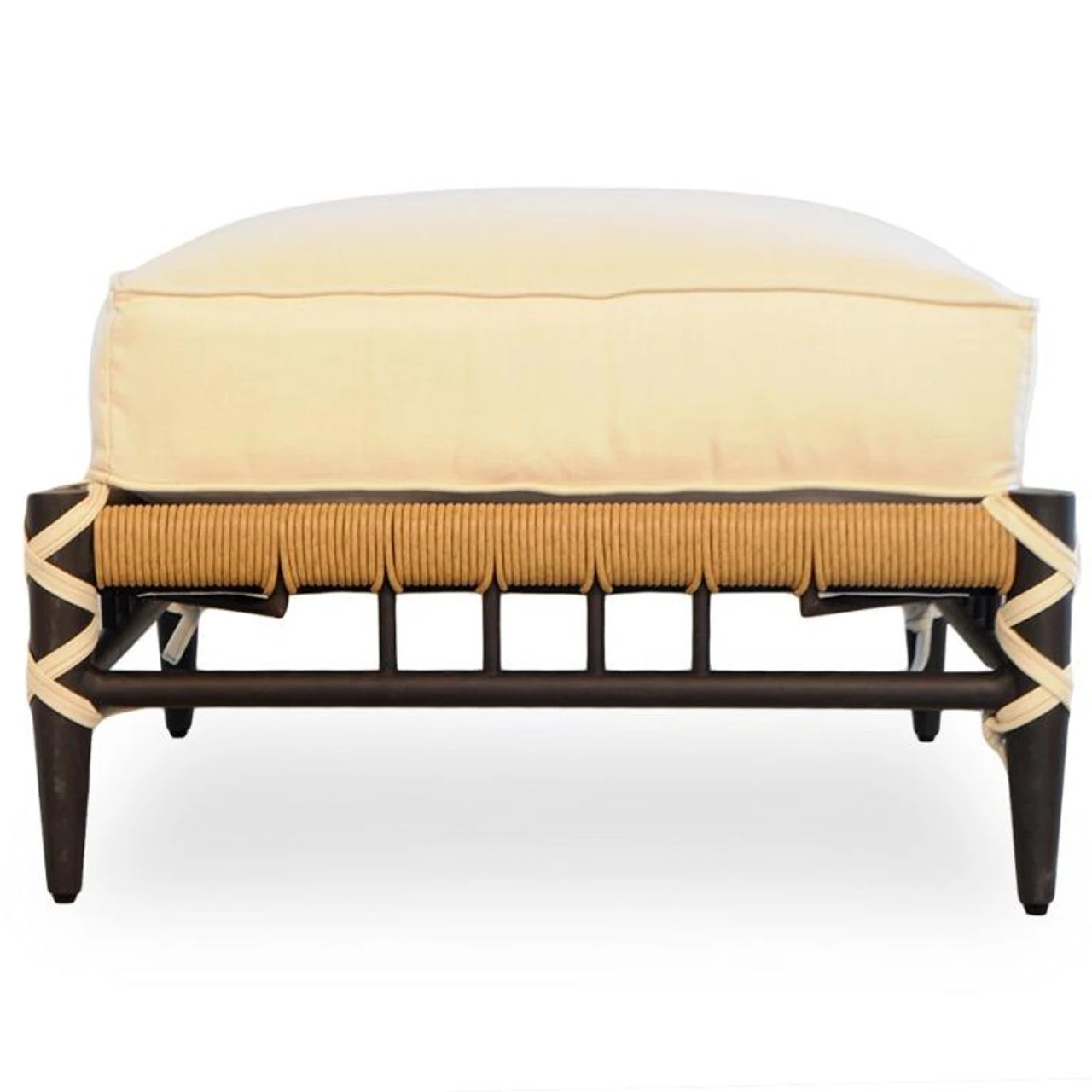 Lloyd Flanders Vinyl Wicker Low Country Lounging Ottoman 5 Lloyd Flanders Vinyl Wicker Low Country Lounging Ottoman - Image 5