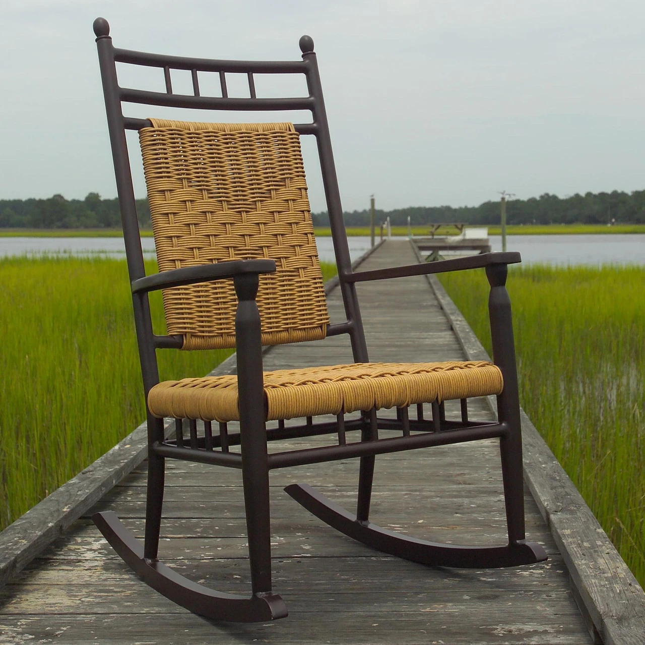 Lloyd Flanders Vinyl Wicker Low Country Woven Porch Rocker 5 Lloyd Flanders Vinyl Wicker Low Country Woven Porch Rocker - Image 5