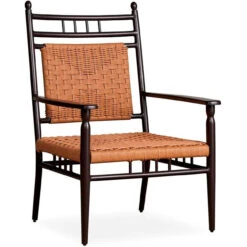 Lloyd Flanders Vinyl Wicker Low Country Woven Lounge Chair