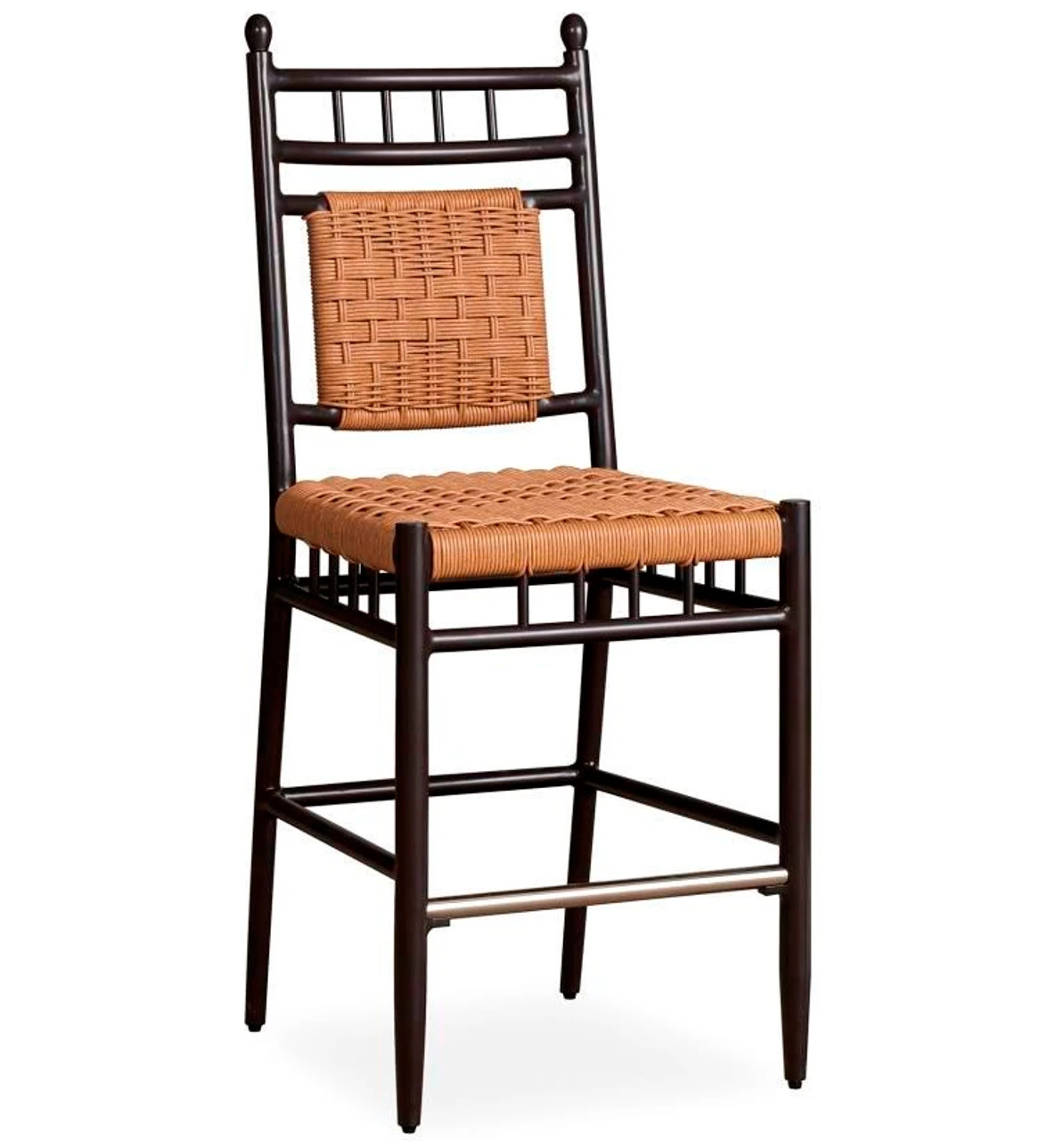 Lloyd Flanders Vinyl Wicker Low Country Woven Armless Bar Stool 2 Lloyd Flanders Vinyl Wicker Low Country Woven Armless Bar Stool - Image 2
