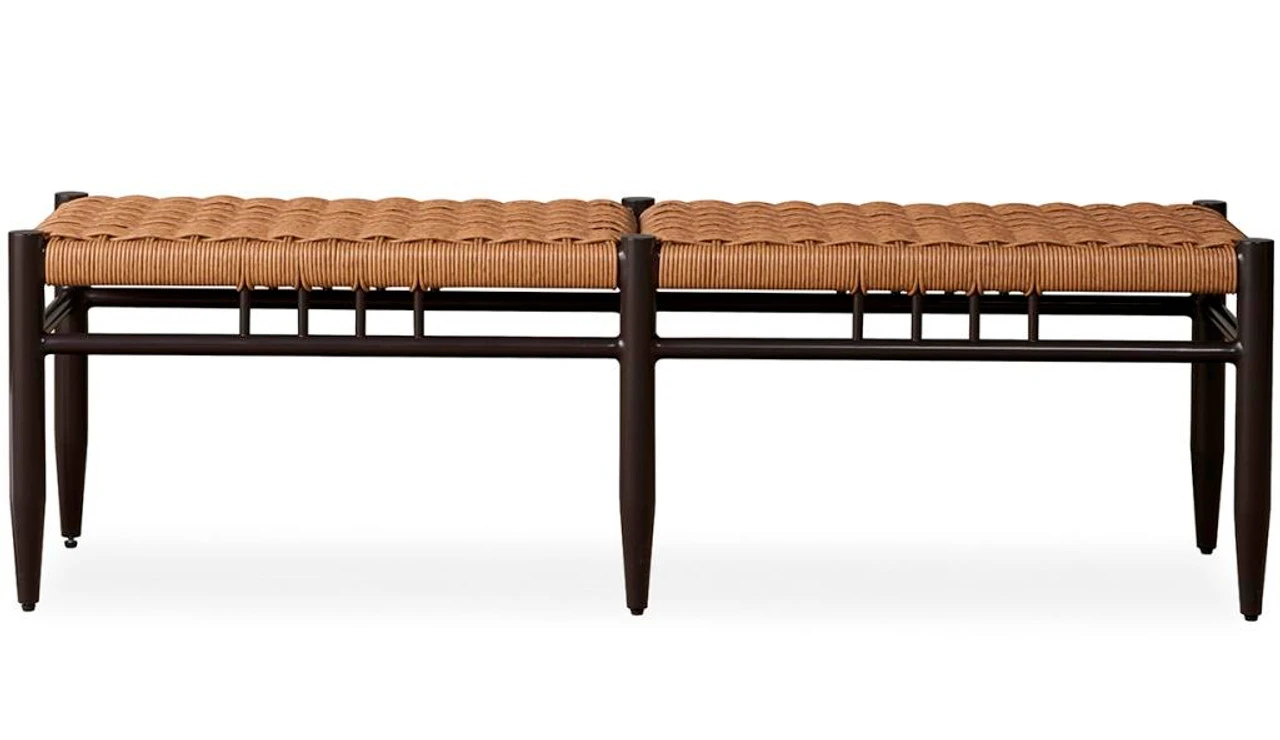 Lloyd Flanders Vinyl Wicker Low Country Woven 58" Dining Bench 5 Lloyd Flanders Vinyl Wicker Low Country Woven 58" Dining Bench - Image 5