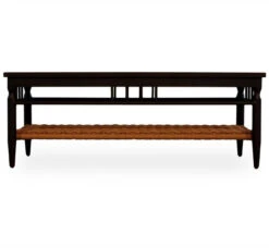 Lloyd Flanders Vinyl Wicker Low Country 49" Rectangular Cocktail Table