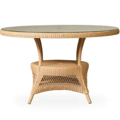 Lloyd Flanders Universal Loom 49" Round Umbrella Dining Table -Patio Furniture Store 79048 edited 22876.1698946201