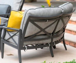 Woodard Aluminum Andover Crescent Love Seat