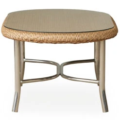Lloyd Flanders Universal Loom 43" Oval Cocktail Table -Patio Furniture Store 86147 side edited 99012.1698860446