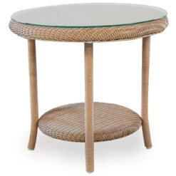 Lloyd Flanders Universal Loom 24" Round End Table