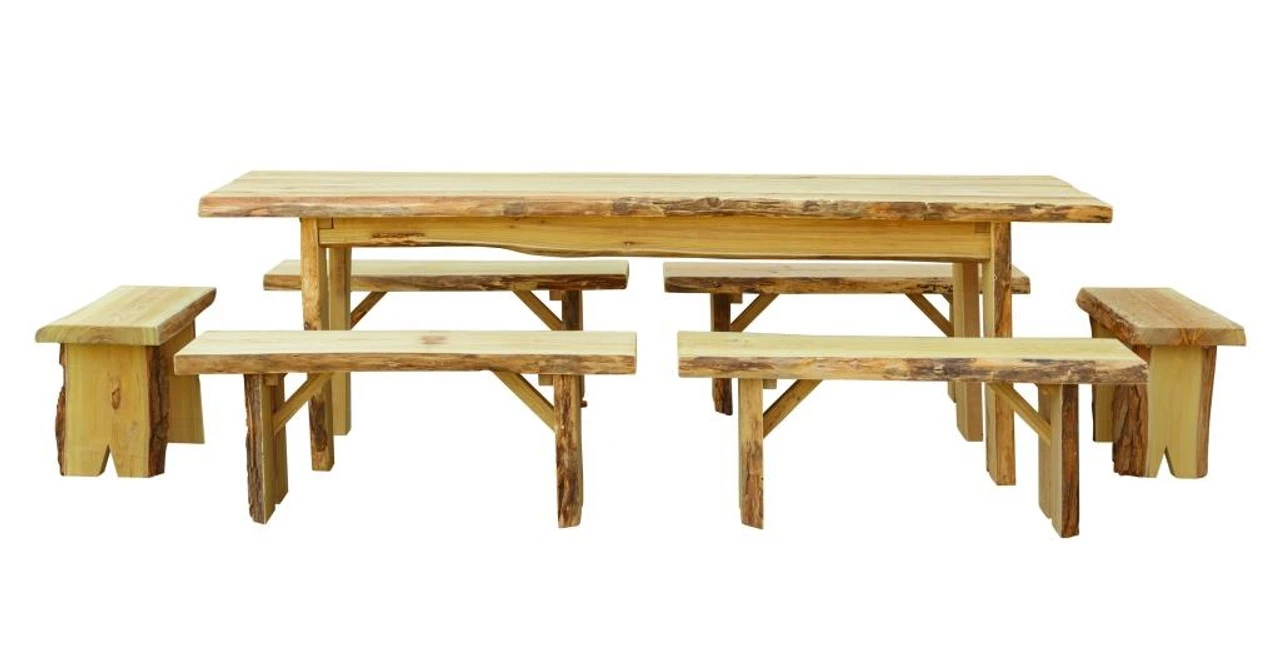 8ft Autumnwood Table Set With 6 Wildwood Benches 3 8ft Autumnwood Table Set With 6 Wildwood Benches - Image 3