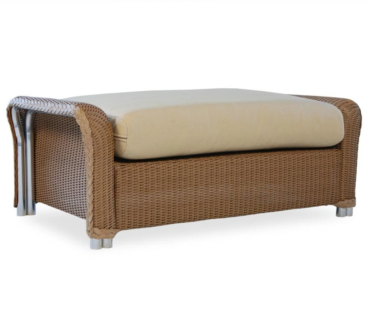 Lloyd Flanders Loom Reflections Large Ottoman With Cushion 1 Lloyd Flanders Loom Reflections Large Ottoman With Cushion