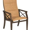 Woodard Aluminum Andover Padded Sling High Back Dining Arm Chair