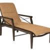 Woodard Aluminum Andover Padded Sling Adjustable Chaise Lounge Chair