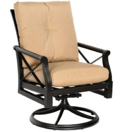 Woodard Aluminum Andover Swivel Rocking Dining Arm Chair