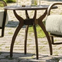 Woodard Aluminum Apollo 24" Round Side Table 5 Woodard Aluminum Apollo 24" Round Side Table -Patio Furniture Store Apollo End Table on location edited 88055.1706220186