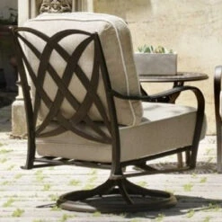 Woodard Apollo Aluminum Swivel Rocking Lounge Chair
