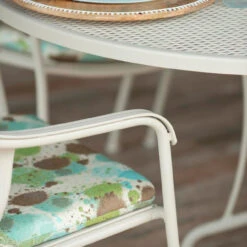 Woodard Wrought Iron Valencia Bistro Dining Set -Patio Furniture Store Arm Detail edited 78924.1670955122