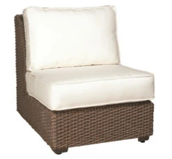 Whitecraft By Woodard Augusta Wicker Armless Sectional Unit