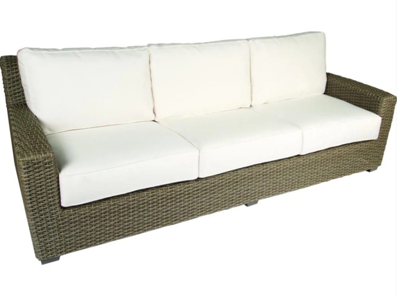 Whitecraft By Woodard Augusta Wicker Sofa 2 Whitecraft By Woodard Augusta Wicker Sofa - Image 2