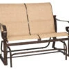 Woodard Aluminum Belden Sling Love Seat Glider