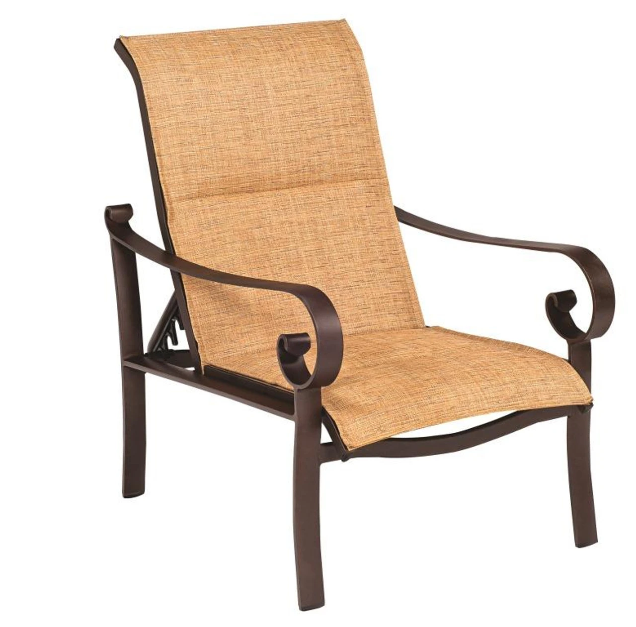 Woodard Aluminum Belden Padded Sling Adjustable Lounge Chair 1 Woodard Aluminum Belden Padded Sling Adjustable Lounge Chair