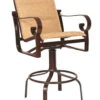 Woodard Aluminum Belden Padded Sling Swivel Bar Stool
