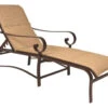 Woodard Aluminum Belden Padded Sling Adjustable Chaise Lounge Chair