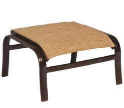 Woodard Aluminum Belden Padded Sling Ottoman