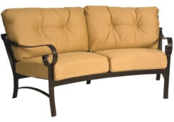 Woodard Aluminum Belden Crescent Love Seat
