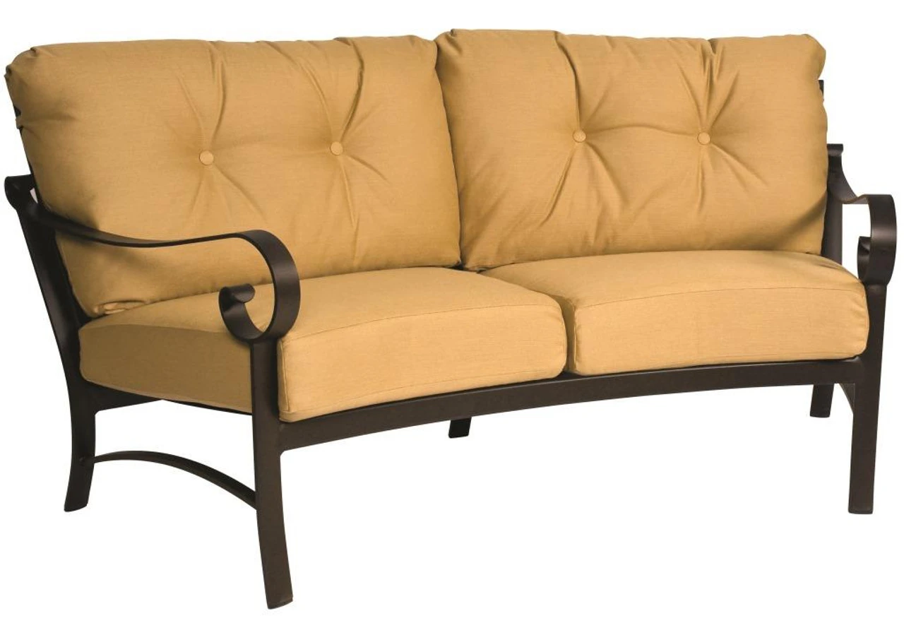 Woodard Aluminum Belden Crescent Love Seat 1 Woodard Aluminum Belden Crescent Love Seat