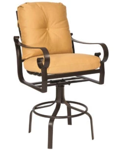 Woodard Aluminum Belden Cushion Swivel Bar Stool