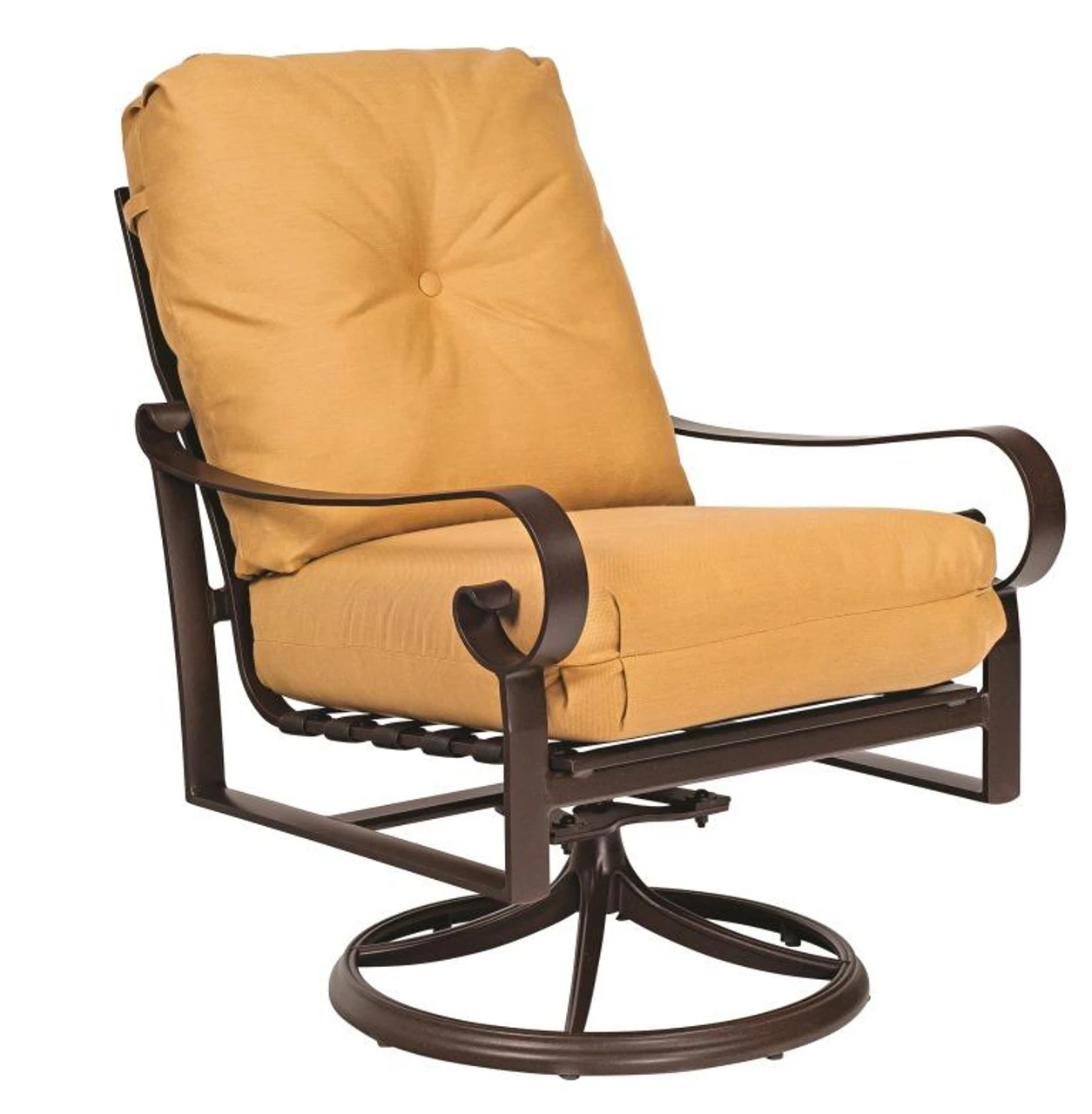 Woodard Aluminum Belden Cushion Swivel Rocking Lounge Chair 1 Woodard Aluminum Belden Cushion Swivel Rocking Lounge Chair