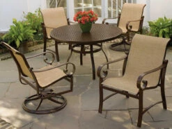 Woodard Aluminum Belden Sling 4 Seat Dining Set 7 Woodard Aluminum Belden Sling 4 Seat Dining Set -Patio Furniture Store Belden Dining Set 1 edited 67770.1677274459