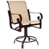 Woodard Aluminum Belden Sling Swivel Counter Stool
