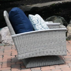 Three Birds Bella Wicker Swivel Rocker