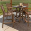 Berlin Gardens Resin 4 Seat Bristol Hammered Top Bar Set