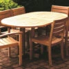 Three Birds Camden Teak 72" Oval Dining Table