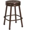 Woodard Aluminum Casa Round Swivel Counter Stool (Set Of 2)