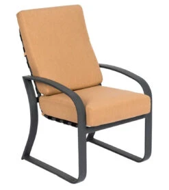 Woodard Aluminum Cayman Isle Cushion Dining Arm Chair