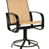 Woodard Aluminum Cayman Isle Sling Swivel Counter Stool