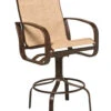 Woodard Aluminum Cayman Isle Sling Swivel Bar Stool