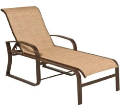 Woodard Aluminum Cayman Isle Sling Adjustable Chaise Lounge Chair