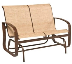 Woodard Aluminum Cayman Isle Sling Loveseat Glider