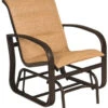 Woodard Aluminum Cayman Isle Padded Sling Gliding Chair