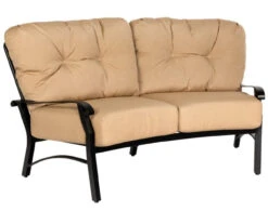 Woodard Aluminum Cortland Cushion Crescent Loveseat