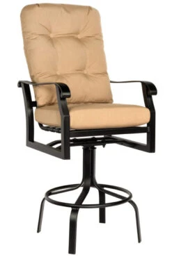 Woodard Aluminum Cortland Cushion Swivel Bar Stool