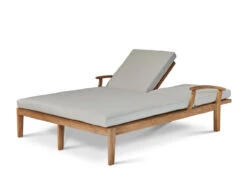 HiTeak Delano Teak Double Sun Lounger With Cushion