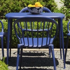 Woodard Windsor Aluminum 36" Square Dining Umbrella Table